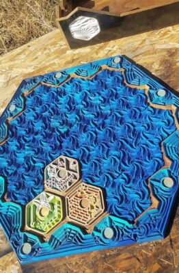 Home Made Seafarers Settlers of Catan Water Tiles Board Game