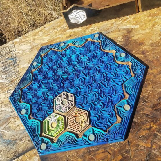 Home Made Seafarers Settlers of Catan Water Tiles Board Game