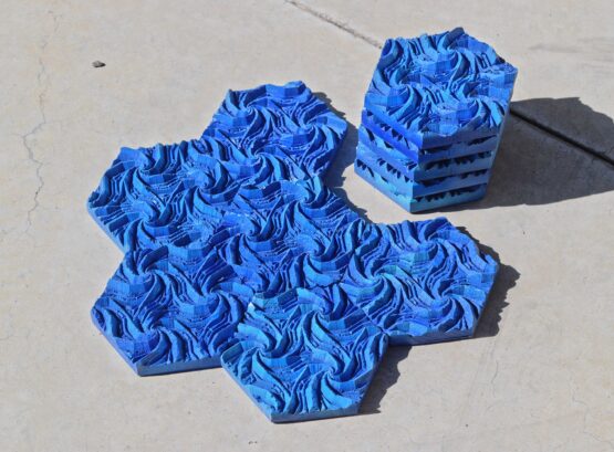 Catan Seafarers Water Hexagon Tiles Hand Crafted CNC Wooden Board Game